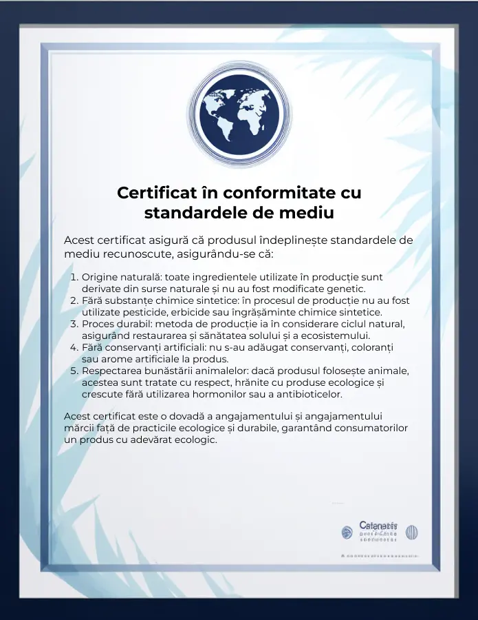 Certifikát zhody s organickými štandardmi